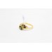 Ring Gold Yellow Tourmaline 18kt INDIA Size 13 Gemstone Women's Handmade A750